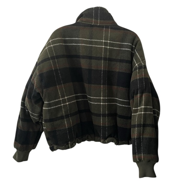 AMERICAN EAGLE | Women’s Multicolor/Green Reversible Sherpa Zip Up Coat Size S - Picture 10 of 11